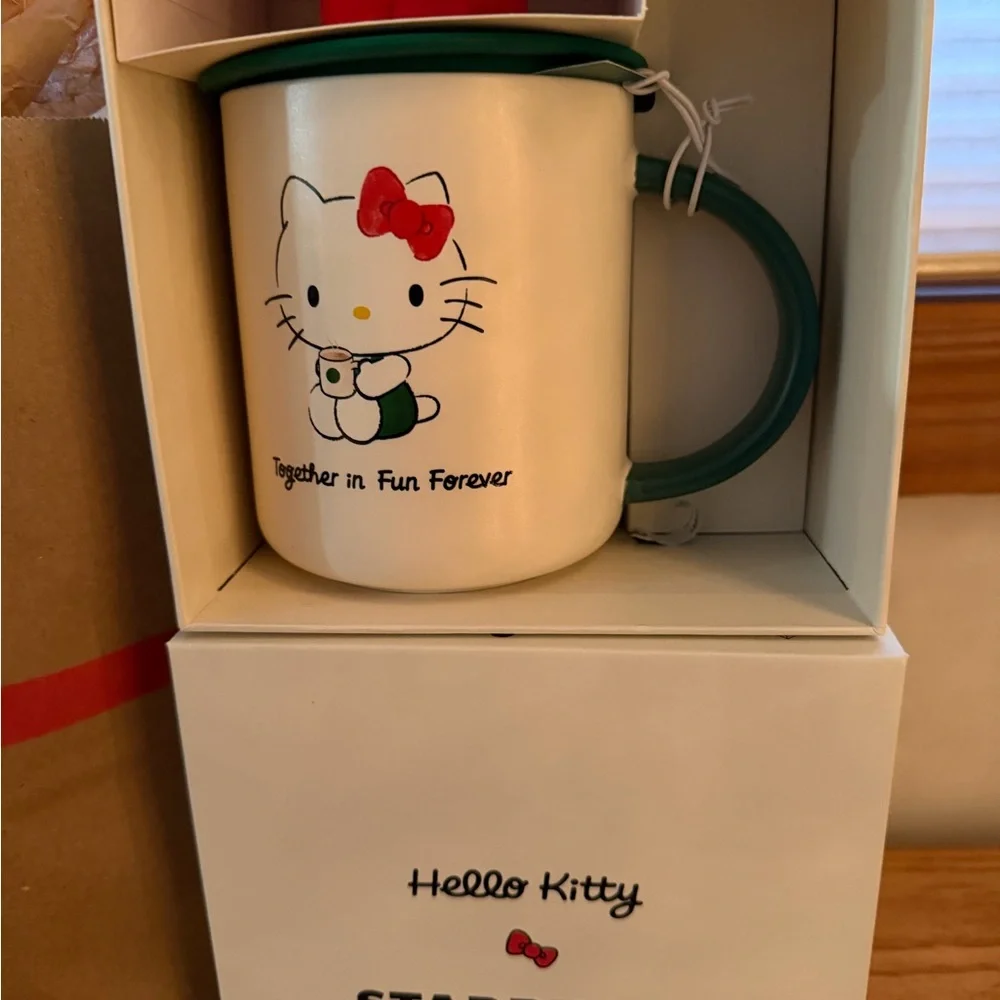 Starbucks Hello Kitty Mug with Red and Green Accents - Picture 1 of 1